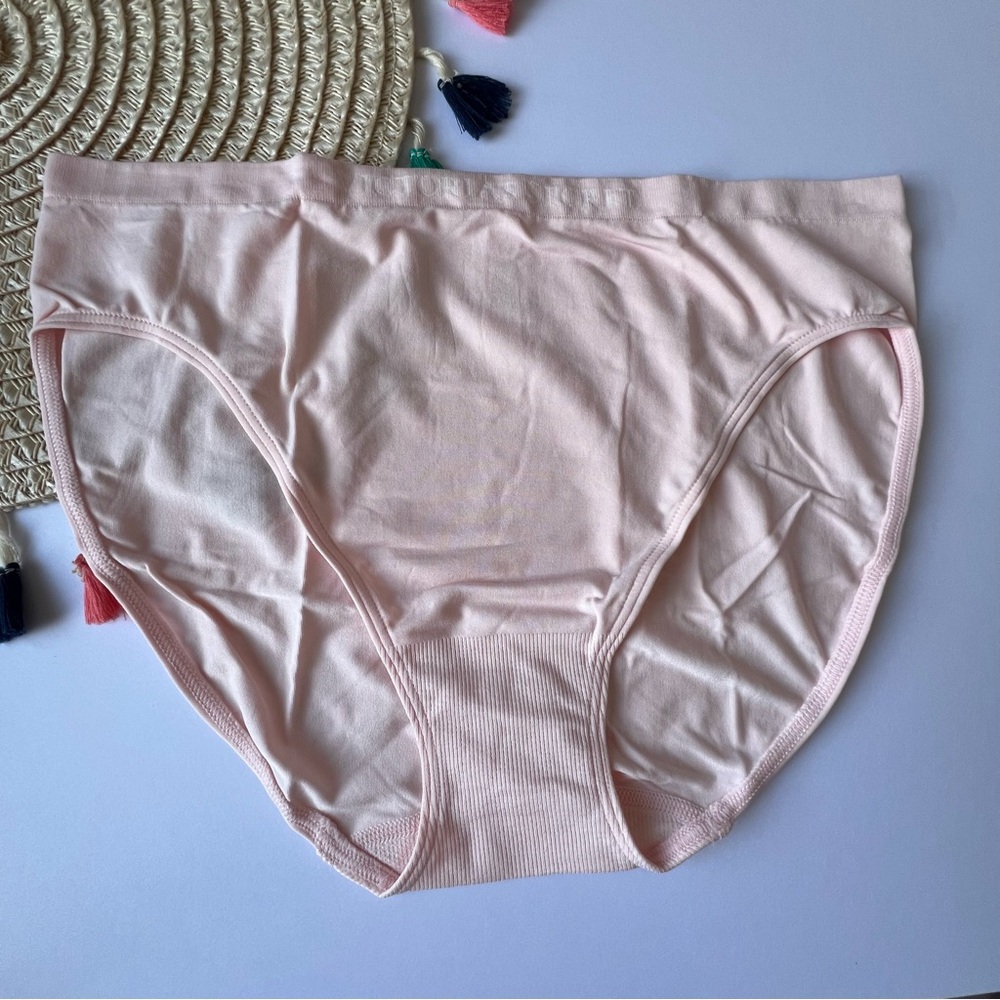 Victoria's Secret Seamless High-Leg Brief Panty Purest Pink L NEW